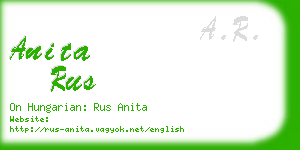 anita rus business card